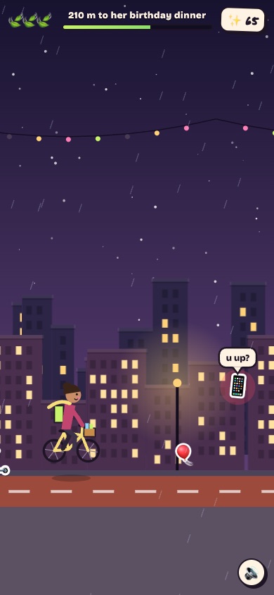 Example game screen: your stories are the game
